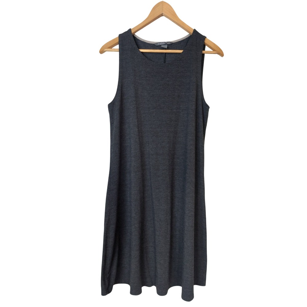 Free Fly Bamboo Sleeveless Shift Dress Charcoal Heather Gray Size Large